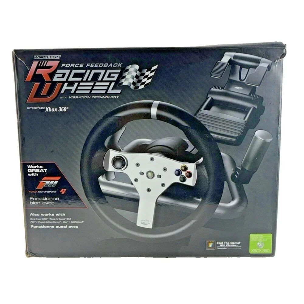 Mad Catz Wireless Force Feedback Racing Wheel & Pedals in Original Box Tested